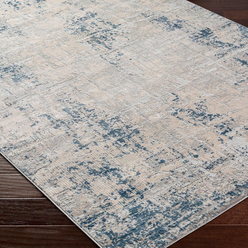 Surya Alpine 5&#39;3&quot; x 7&#39;3&quot; Blue, Pale Blue, Off-White, Gray and Charcoal Area Rug, , large