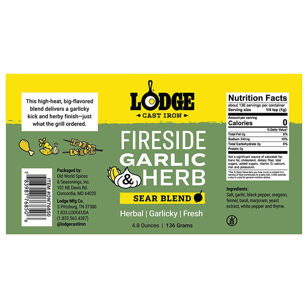 Lodge Fireside Garlic and Herb Sear Blend, , large