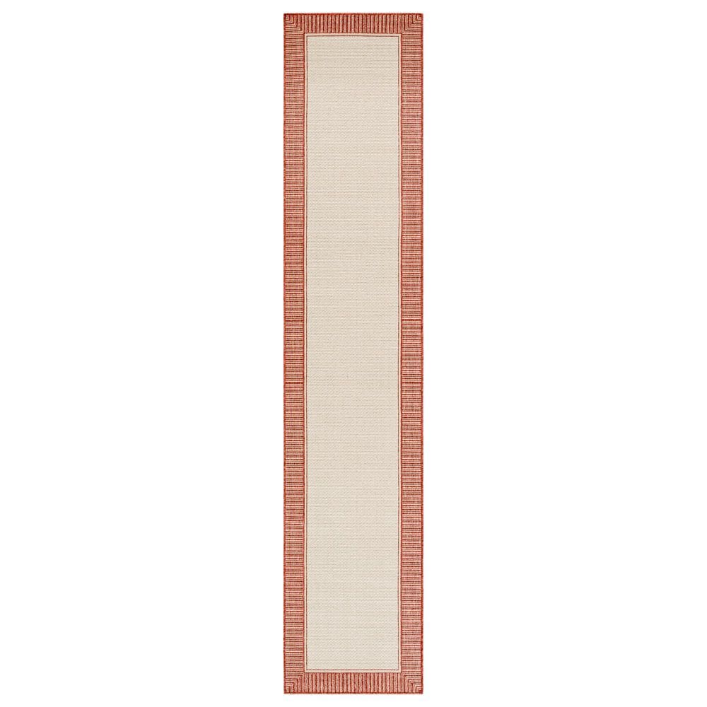 Surya Alfresco 2"5" x 11"10" Rust and Beige Indoor/Outdoor Runner, , large