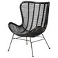 Baxton Studio Colorado Rattan Accent Chair in Black, , large