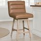 Armen Living Elias 26" Swivel Counter Height Stool in Washed Wood, , large