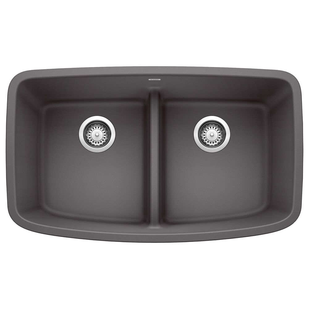 Blanco Valea 50/50 Equal Double Low Divide Sink in Cinder, , large