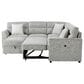 Global Furniture USA Walker 6-Piece Convertible Sectional in Nickel, , large