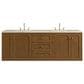 James Martin Laurent 72" Double Bathroom Vanity in Honey Oak with 3 cm Tajnar Eclos Top, Rectangular Sinks and FreePower Wireless Charger, , large