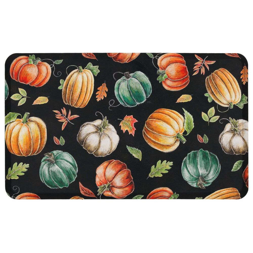 Mohawk Dri-Pro Harvest Chalk Pumpkin 1"6" x 2"6" Multicolor Door Mat, , large