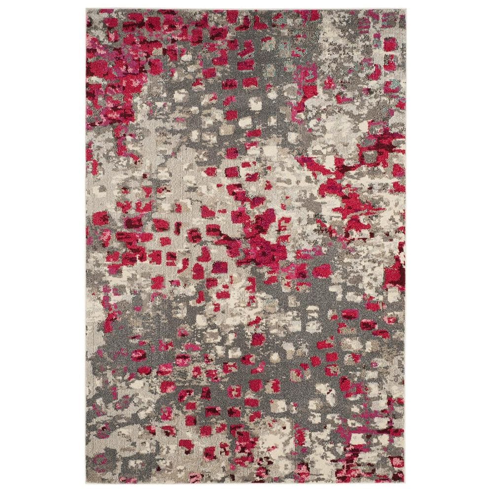 Safavieh Monaco MNC225R-24 2"2" x 4" Grey/Fuchsia Area Rug, , large