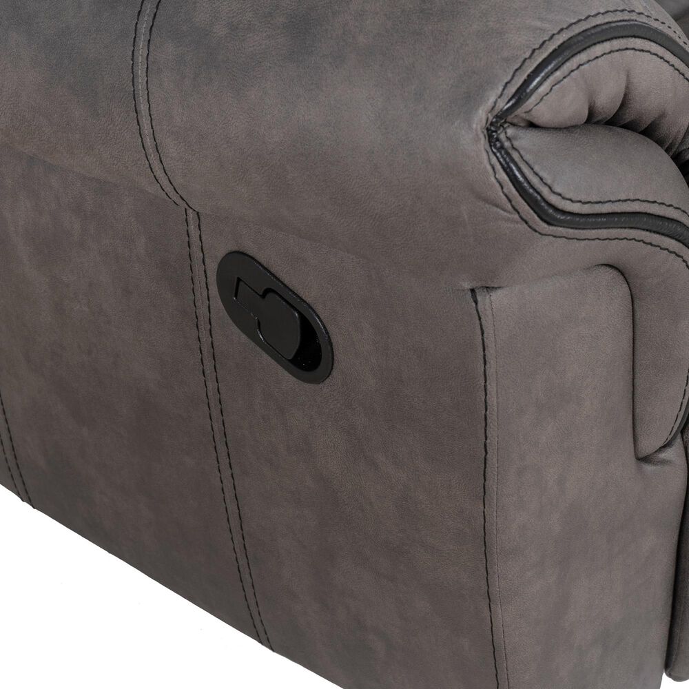 Linon Home Decor Galloway Manual Sofa in Stone Gray, , large