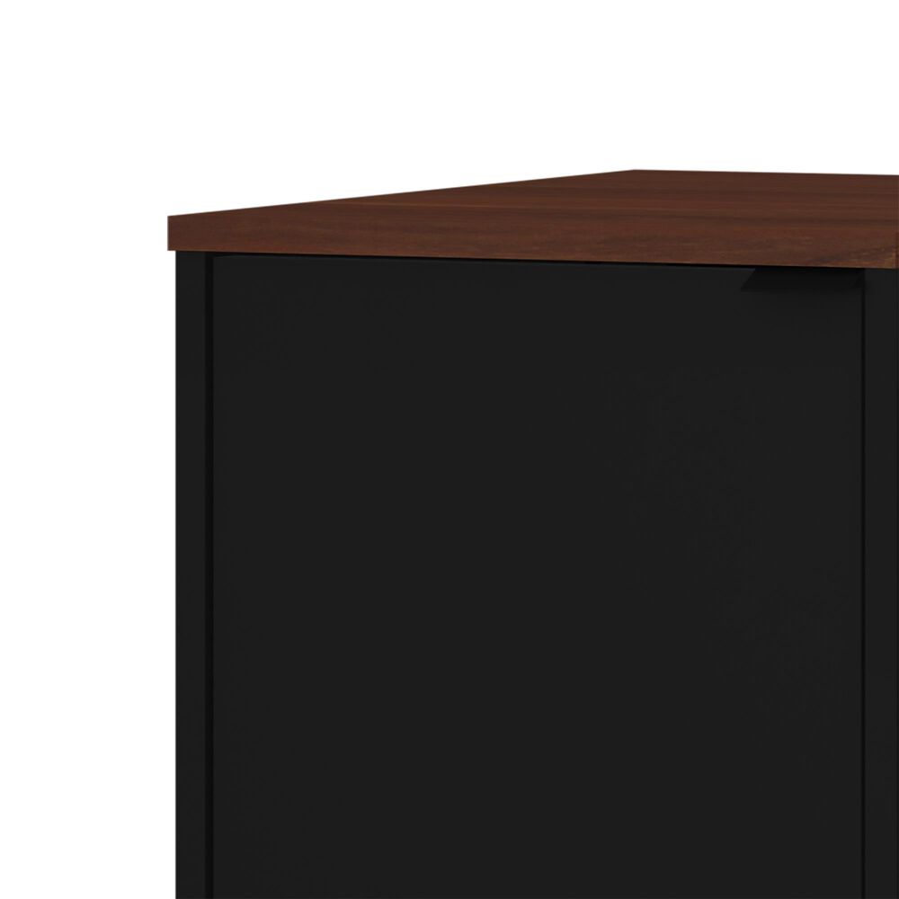 Dayton Mosholu 66&quot; TV Stand in Black and Nut Brown, , large