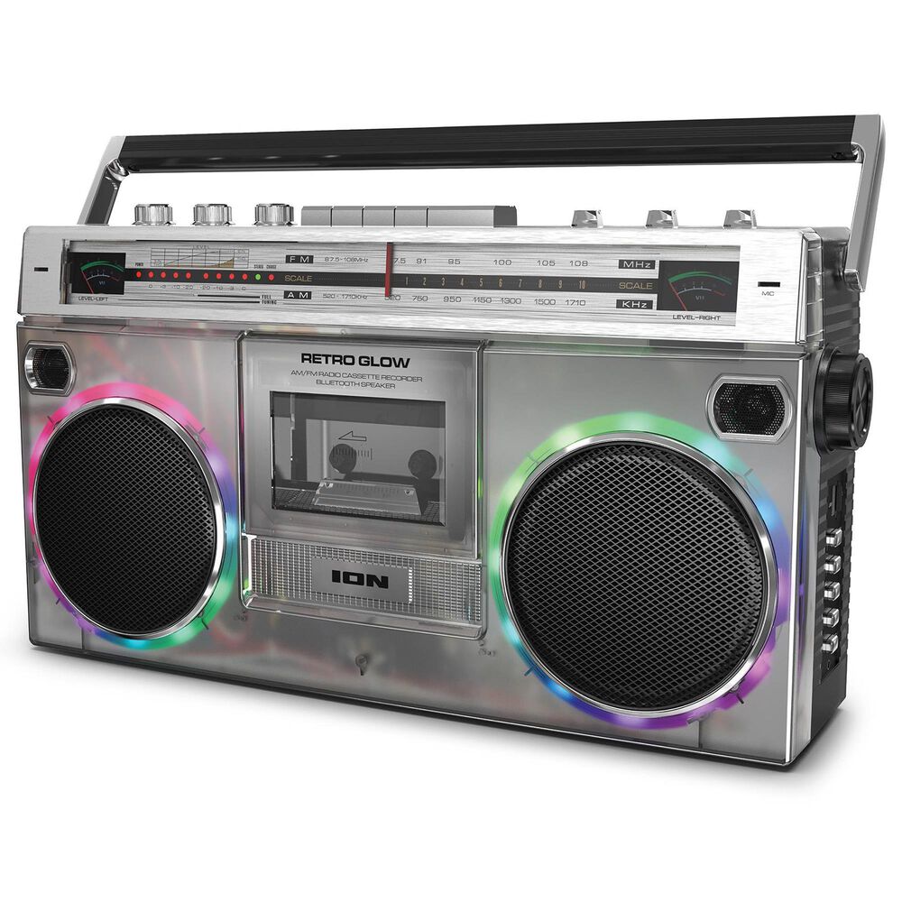 Ion Retro Glow Bluetooth Speaker in Silver, , large