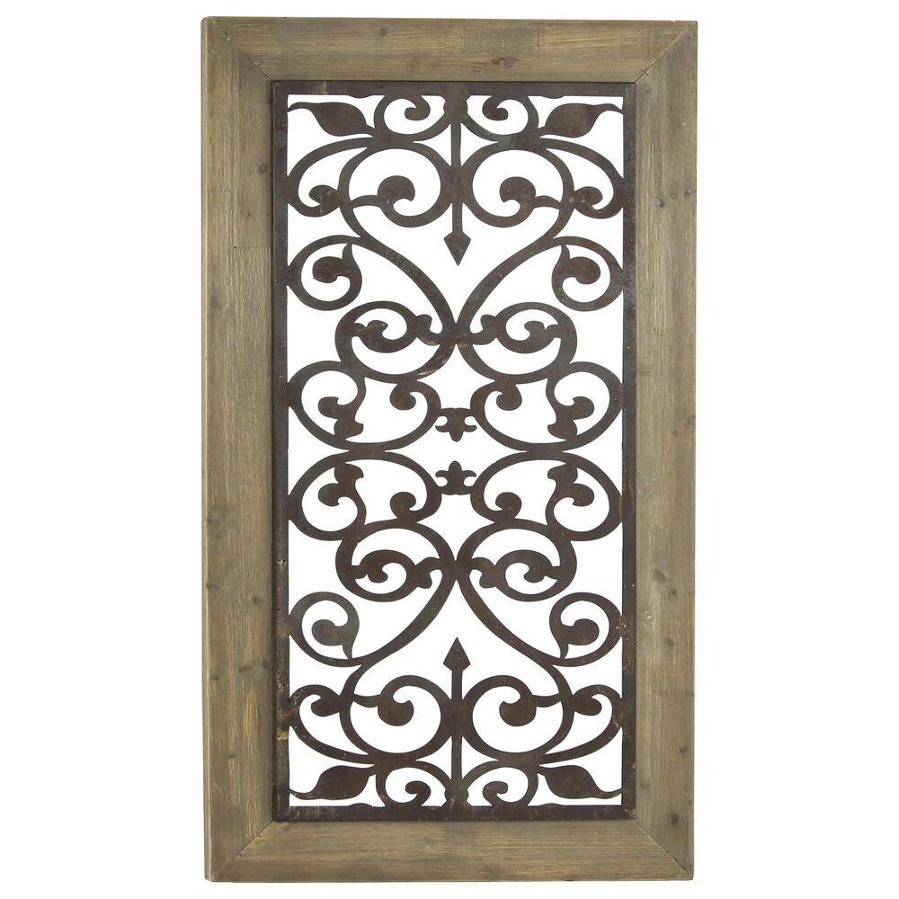 Maple and Jade Rustic Wood Wall Decor in Brown, , large