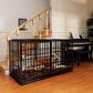 HOMLUX 61" Extra Large Heavy Duty Metal Dog Crate for Large Dogs in Black, , large