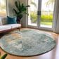Dalyn Rug Company Bresca 8" Round Seafoam Indoor/Outdoor Area Rug, , large