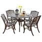 Hearth and Haven Chachere 5-Piece Outdoor Dining Set in Bronze, , large