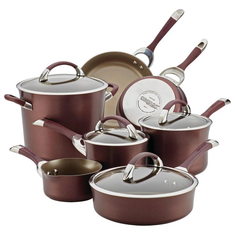 Circulon Cookware Cookware 11-Piece Pan Set Symmetry in Merlot, , large