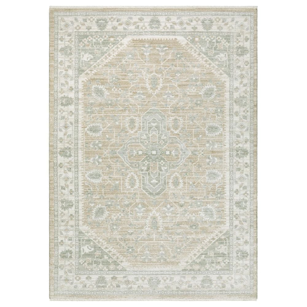 Oriental Weavers Lola LLA06 Blue and Beige 7"10" x 10" Area Rug, , large