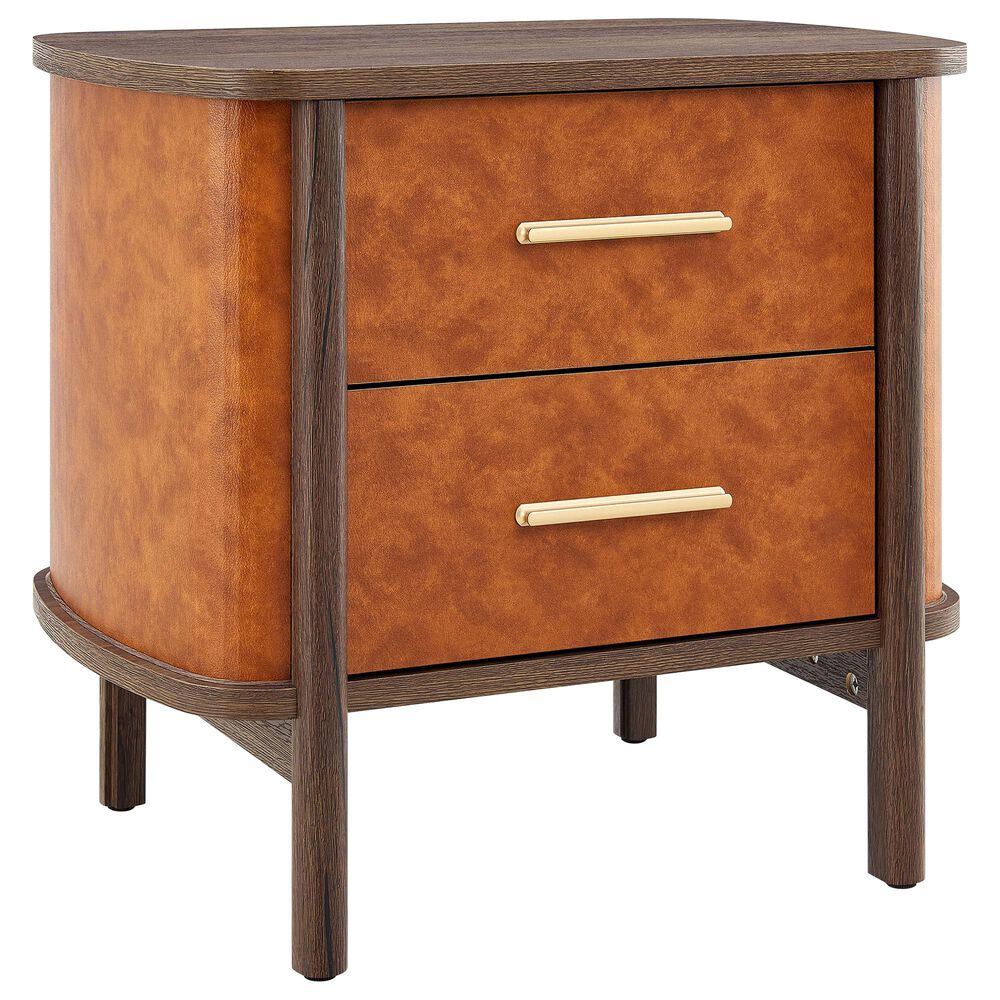 Modway Coralie 2 Drawer Nightstand in Walnut Tan, , large