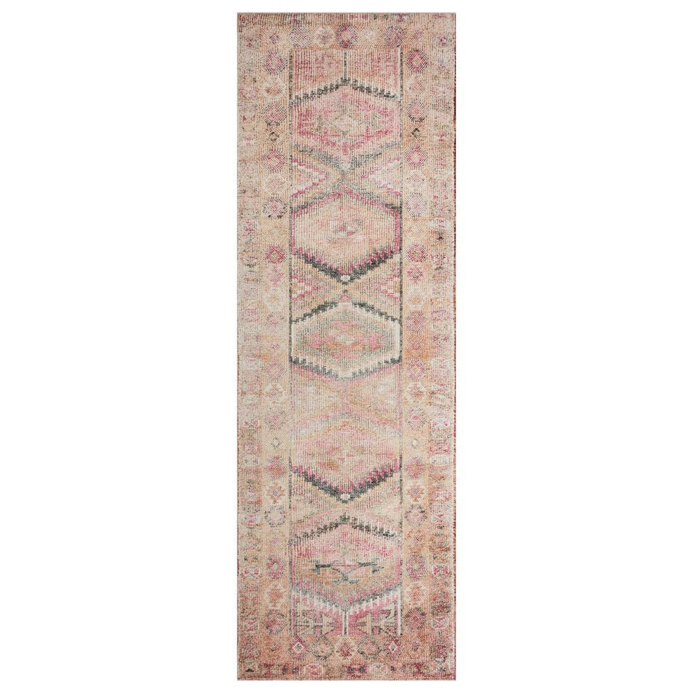 Loloi II Layla 2"6" x 12" Pink and Lagoon Runner, , large