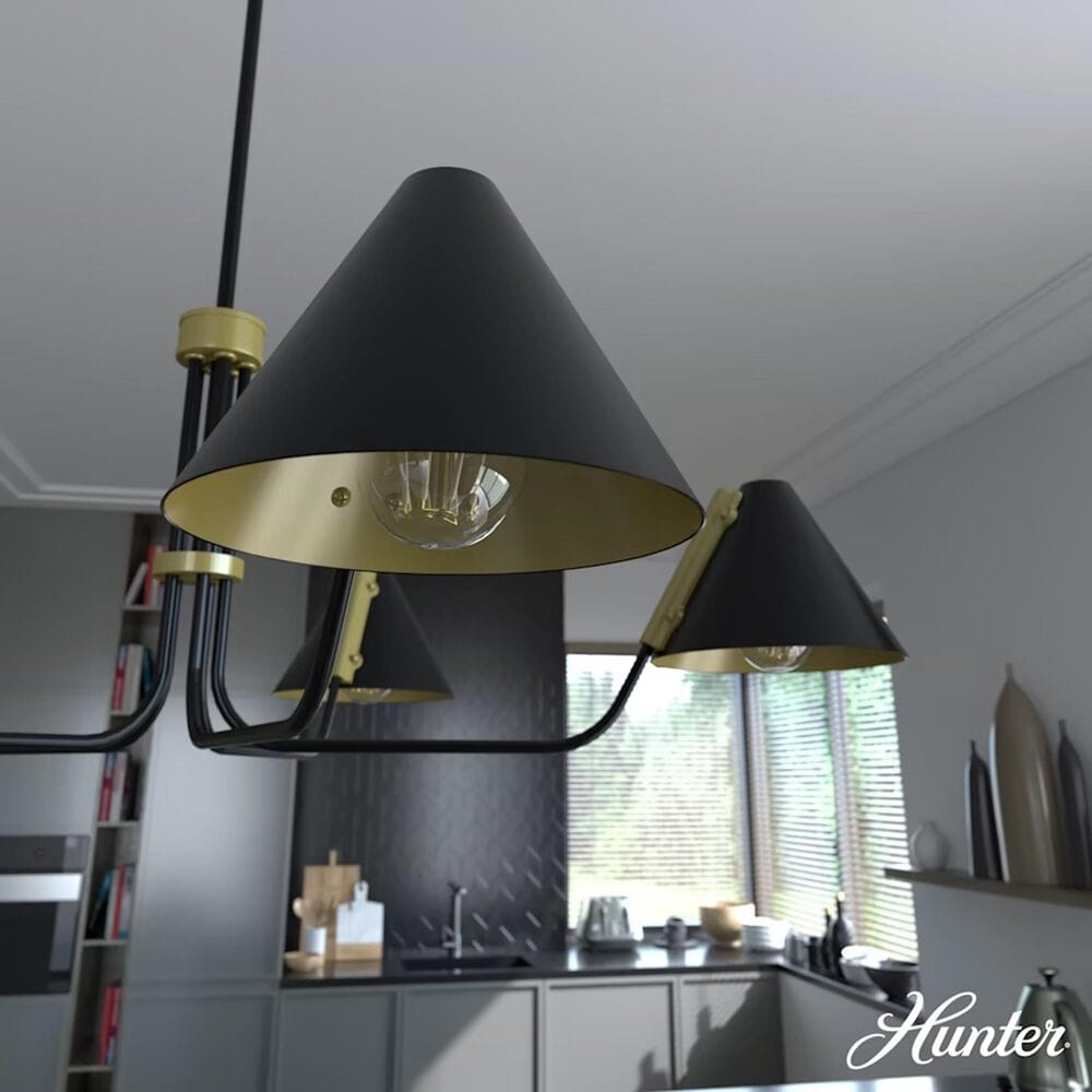 Hunter Grove Isle 5-Light Chandelier in Matte Black, , large