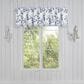 J. Queen New York Rialto 72" x 17" Window Straight Valance in White and French Blue, , large