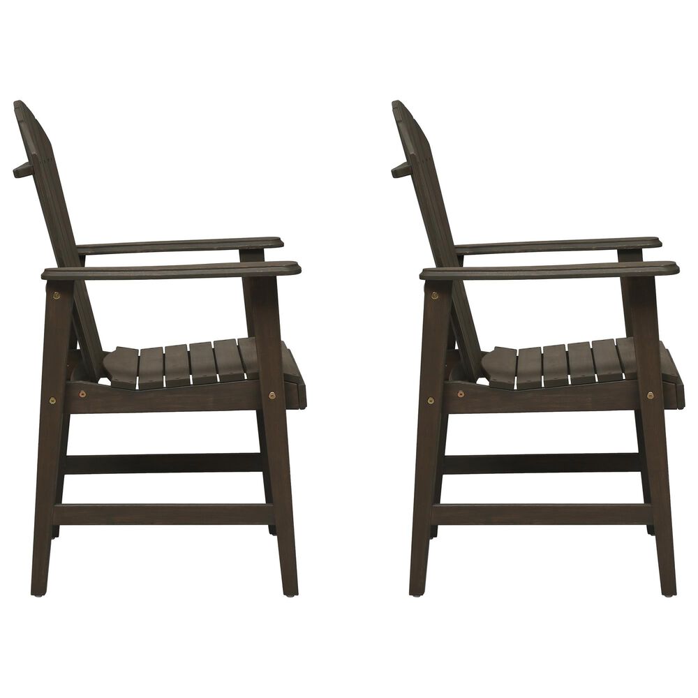 Hearth and Haven Outdoor Adirondack Dining Chair in Grey (Set of 2), , large