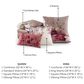 Bebejan Florence 5-Piece Queen Comforter Set in Wine, Blush, Ivory and Sand Dune, , large