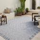 Amber Lewis x Loloi Topanga 7"10" x 10" Silver and Blue Indoor/Outdoor Area Rug, , large