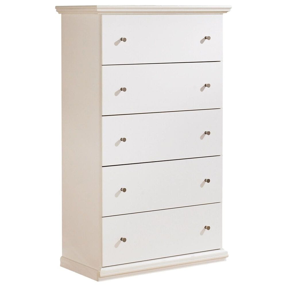 Ashley Bostwick Shoals 5-Piece Twin Panel Bedroom Set in White, , large
