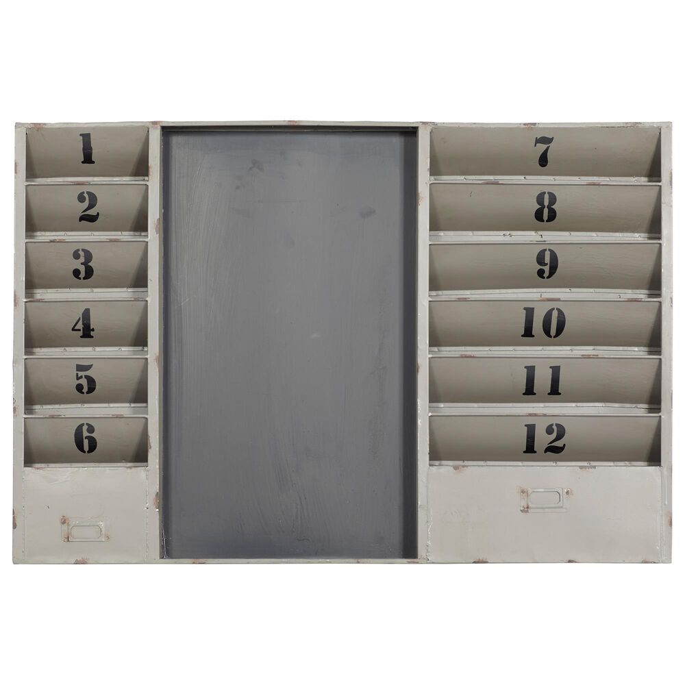 Maple and Jade Industrial Metal Wall Decor in Distressed Grey, , large