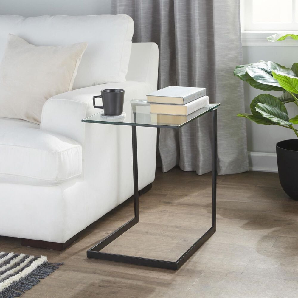 Lumisource Zenn End Table in Black and Clear, , large