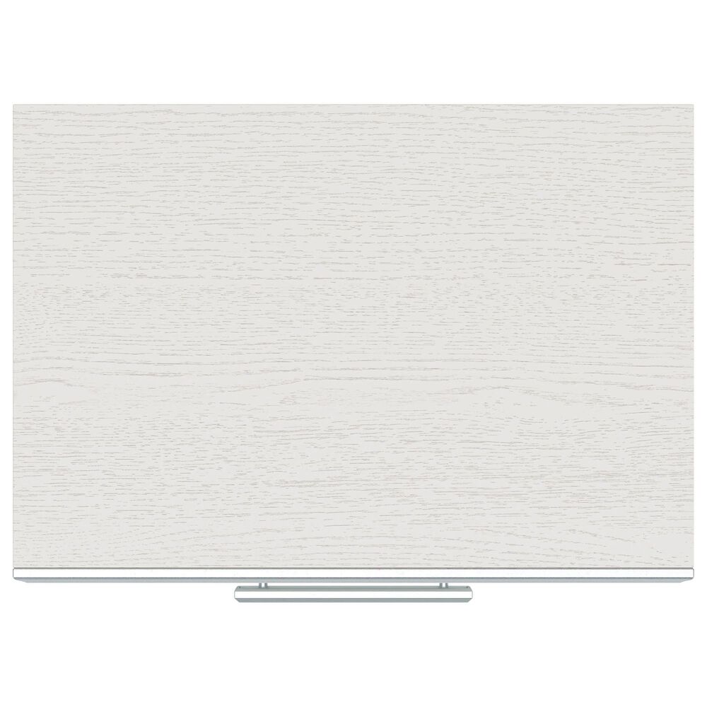 Ashley Zuraleus Queen Upholstered Panel Bed with Two Nightstands in Matte White, , large
