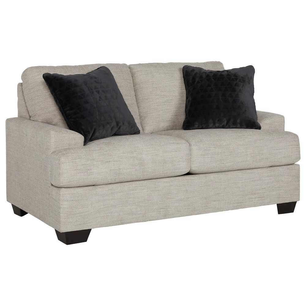 Ashley Vayda Stationary Loveseat in Pebble, , large