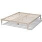 Baxton Studio Iseline King Platform Bed Frame in Antique White, , large