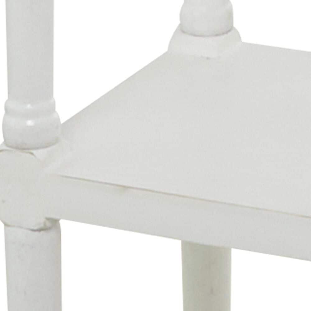 Maple and Jade 4-Shelf Storage Shelving Unit in White and Brown, , large