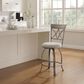 Linon Home Decor Hamilton Swivel Counter Stool in Pewter and Grey Wash, , large