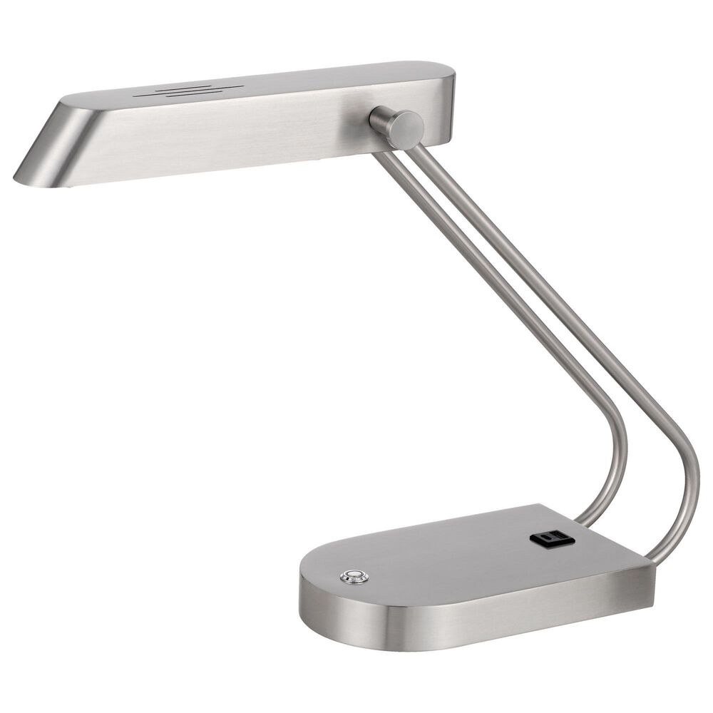 Cal Lighting Vector Desk Lamp in Brushed Steel, , large
