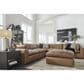 Ashley Emilia Oversized Accent Ottoman in Caramel, , large