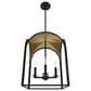 Hunter Dukestown 15" 4-Light Lantern Pendant in Natural Iron and Gold Leaf, , large