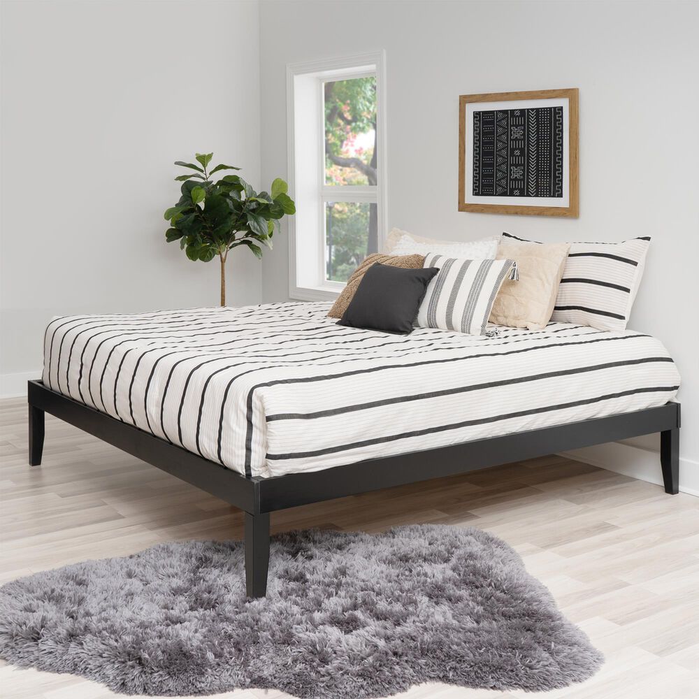 Linden Boulevard Polly King Platform Bed without Headboard in Black, , large