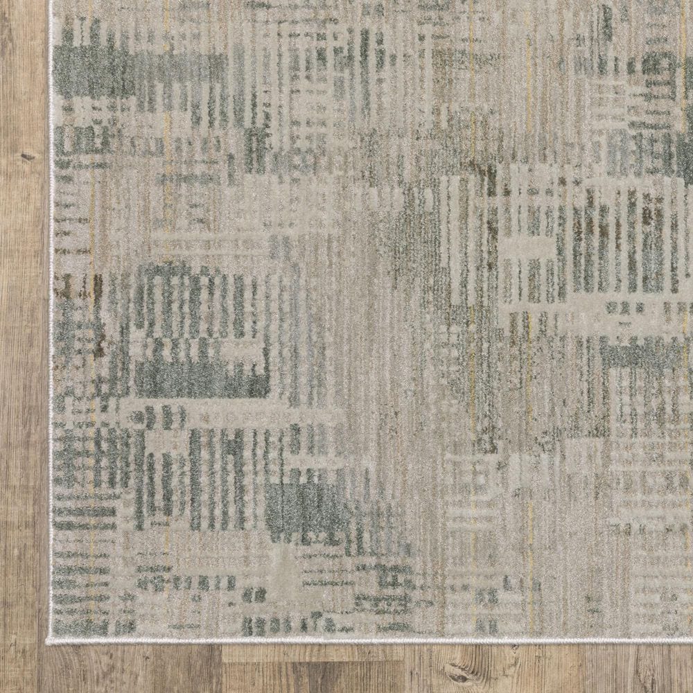 Oriental Weavers Mallory MAL03 Beige and Blue 3&#39;3&quot; x 5&#39; Area Rug, , large
