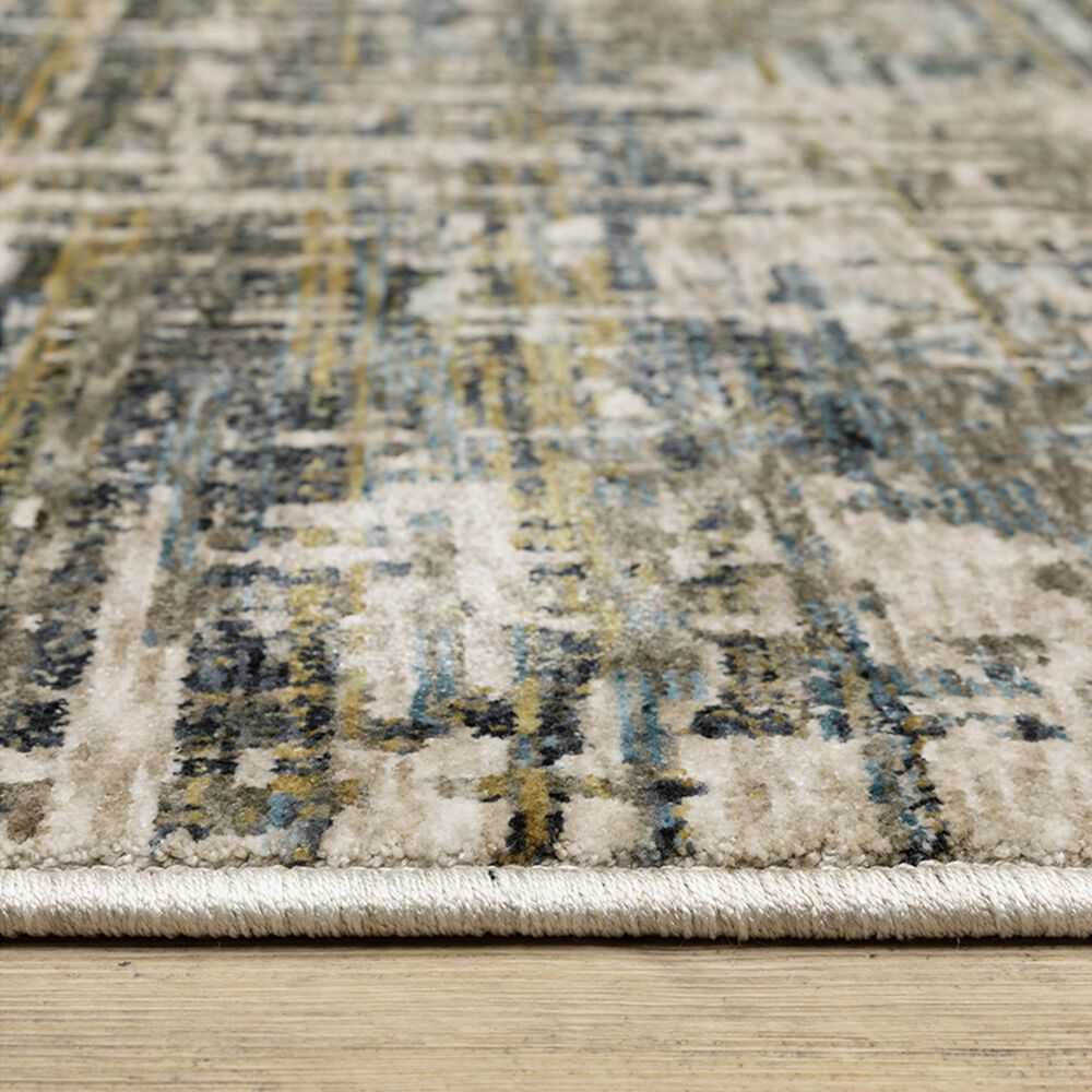 Oriental Weavers Hayden 2&#39;3&quot; x 7&#39;6&quot; Blue and Gold Runner, , large