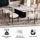 Morden Fort Modern Boucle Side Chair with White Cushion in Black and Gold (Set of 6), , large