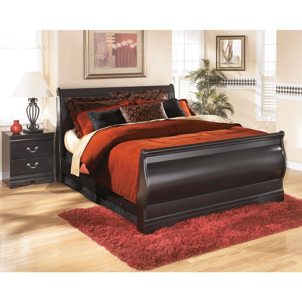 Signature Design by Ashley Huey Vineyard Queen Sleigh Headboard in Black, , large