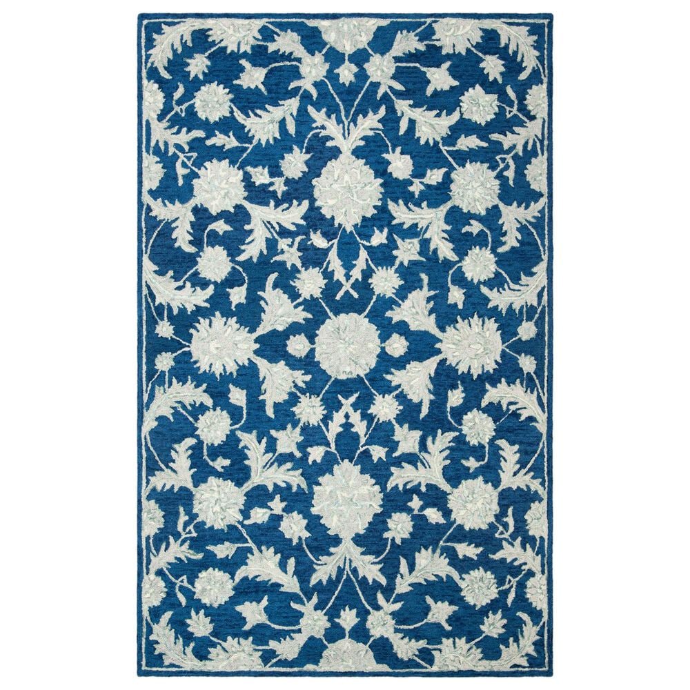 Safavieh Micro-Loop 4" x 6" Navy and Grey Area Rug, , large