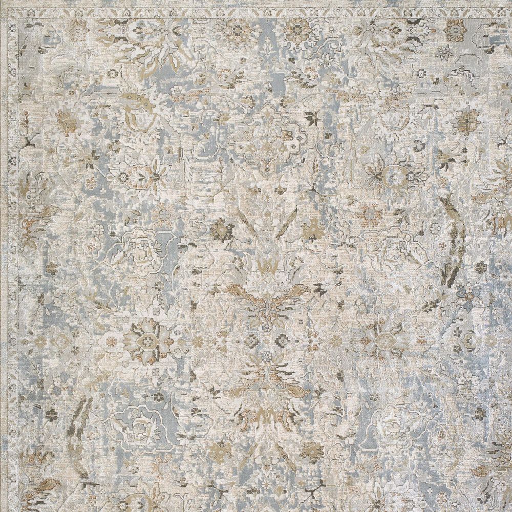 Surya Brunswick Light Gray, Medium Brown, Cream, Mustard, Charcoal and Light Brown 6'7" x 9'6" Area Rug, , large