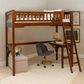 Linon Home Decor Levi Twin Workstation Loft Bed with Desk in Espresso, , large