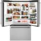 Cafe 22.2 Cu. Ft. Counter-Depth French Door Refrigerator with Hot Water Dispenser in Stainless Steel and Brushed Stainless Handles, , large