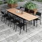 International Home Miami Ipa 9-Piece Rectangular Extendable Patio Dining Set in Black and Light Brown, , large