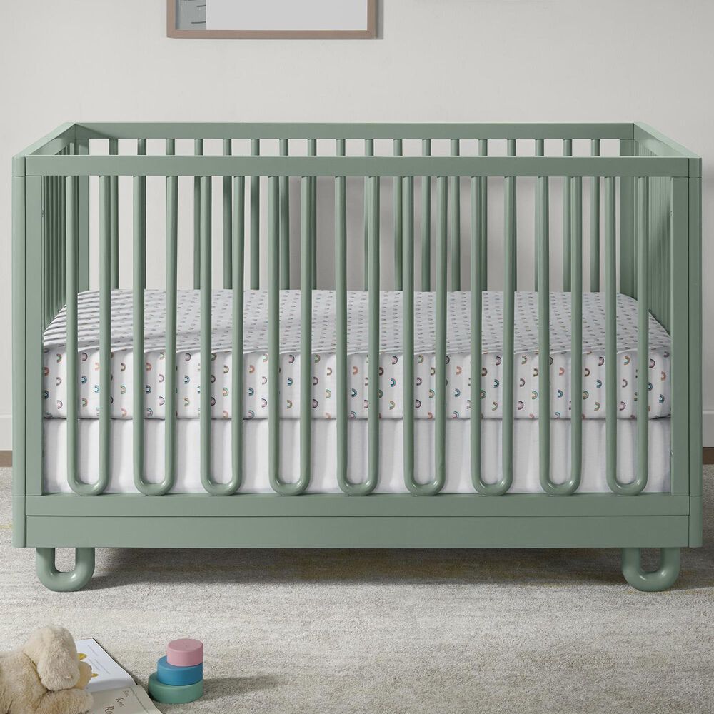 Oxford Baby Meridian 3-in-1 Convertible Crib in Olive Green, , large