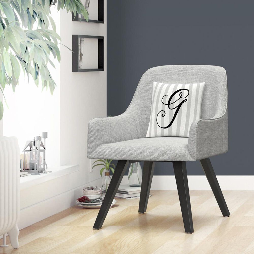 Timberlake Gray Striped Ornate Letter Script G By Abc 16 Decorative Throw Pillow Nebraska Furniture Mart