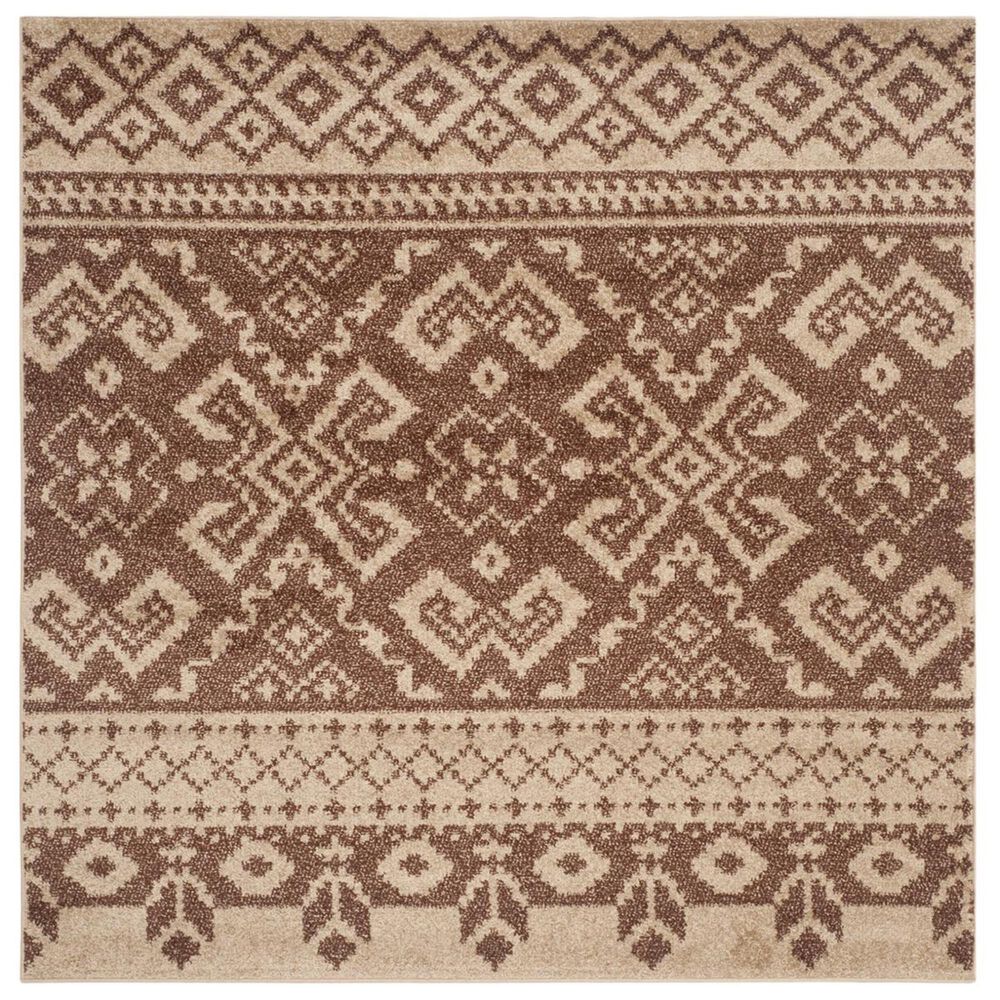 Safavieh Adirondack ADR107C 4" Square Camel and Chocolate Area Rug, , large